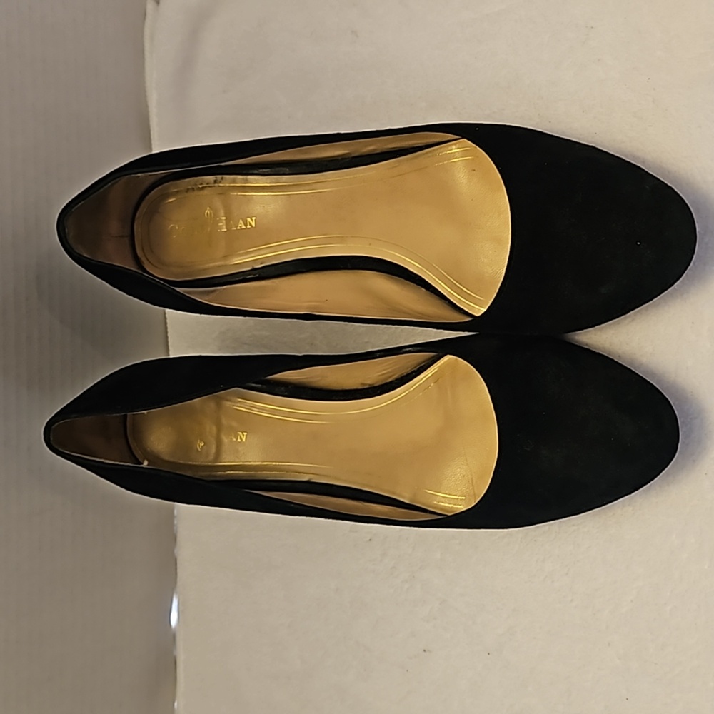 Cole Haan | Women's Black Suede Uppers Block Classic Heels Sz 8.5